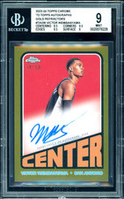 2023 Topps Chrome 1972 Gold Victor Wembanyama RC Auto BGS 9 Pop 1 None Higher