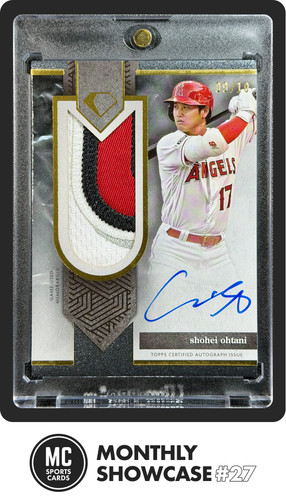 SHOHEI OHTANI 2024 TOPPS DIAMOND ICONS GAME-USED JUMBO PATCH AUTO BLACK 9/10