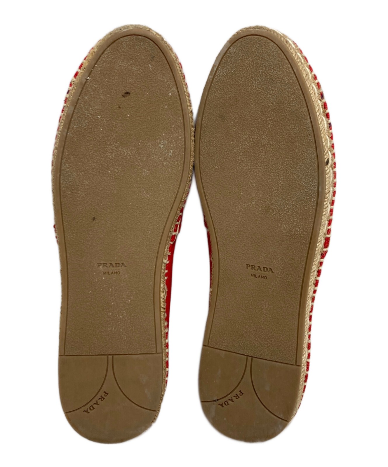 PRADA Flat Shoes Women's Size 39 Red thumbnail 4