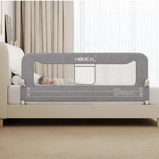 HOMEAL Bed Rail for Toddlers 59in Swing Down Baby Bed Rail Guard New