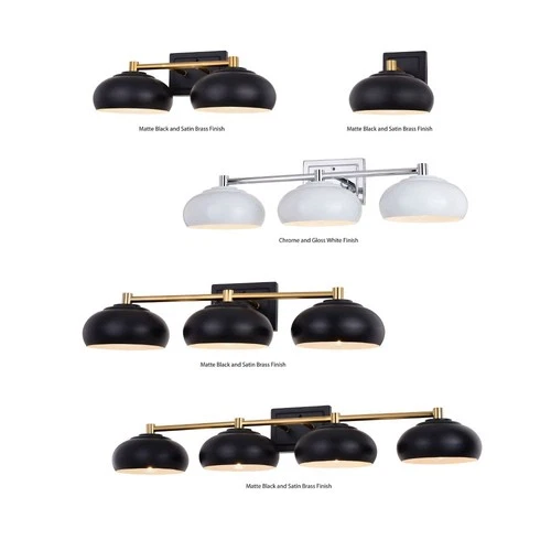 Belmont 2-Light Bathroom Light in Contemporary and Dome Style 7 Inches Tall and - Picture 8 of 9