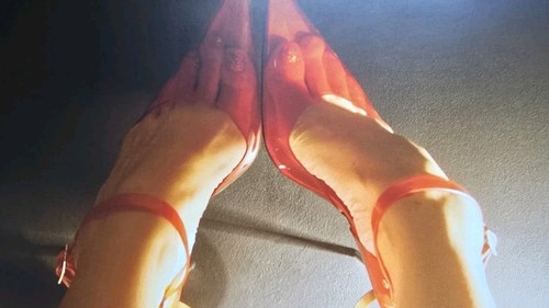 A 3 Art Print Mounted In Black Card Frame Sexy Toes In Red Shoes Feet New Rare - Picture 3 of 7