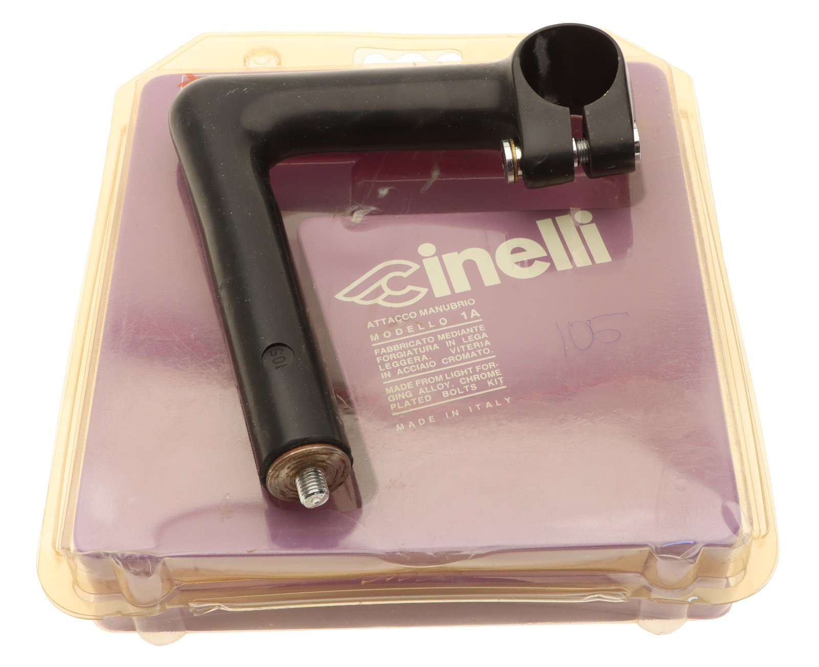 Cinelli 1 1A 222mm Quill Stem 105mm 264mm Clamp Black -17 1A NEW NIB NOS 28990₽