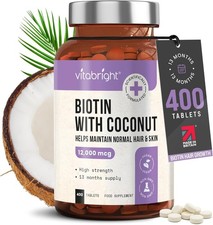 Biotin Hair Loss Tablets Supplements Vitamins Regain New Hair Growth x 400 Tabs.
