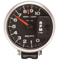 Autometer 3900 Sport-comp Tachometer 5 10k Rpm Pedestal W Red Line Autometer 3900 Sport-comp Tachometer 5 10k Rpm Pedestal W Red Line