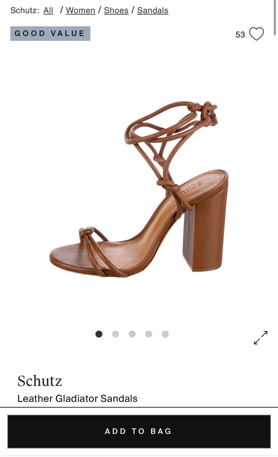 Schultz Napa Brown Gladiator Leather Sandals