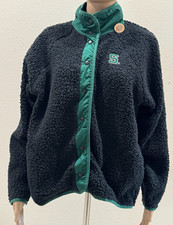 VICTORIA 'S SECRET PINK COLLEGIATE COLLECTION SHERPA SNAP JACKET NAVY BLUE XS/S