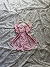 Victoria  s Secret Striped Coquette Nightie, Women  s Size Small, Pink/White