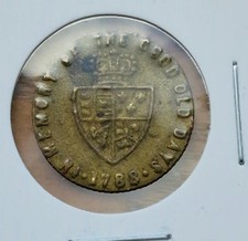 UK 1788 half Guinea Gaming Token.
