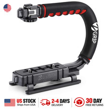 Video Action Stabilizing Handle Grip with Cold-Shoe Mount for DSLR Camera