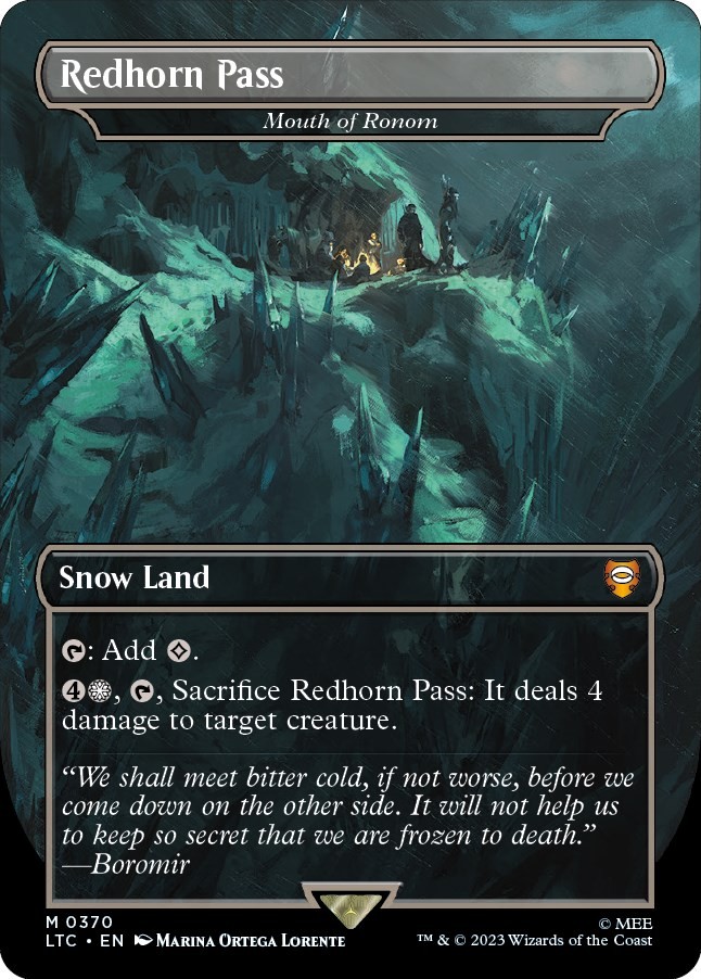 Redhorn Pass - Mouth of Ronom - Foil NM MTG Commander: The Lord of the Rings:...