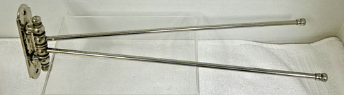 Vintage Farmhouse Kitchen Chrome Metal 2 Arm Swing Wall Mount Towel Bar 12"