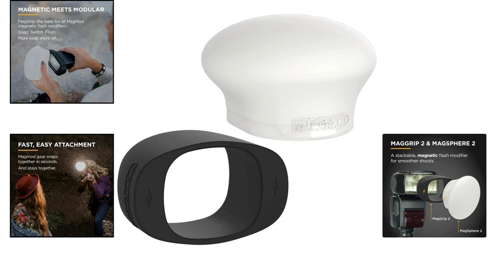 Kit difusor ligero MagSphere 2 y MagGrip 2 para fotografía con flash impecable Foto 2 de 4