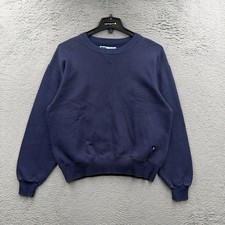 Vintage 1990s Russell Athletic Blue Made In USA High Cotton Crewneck Sweatshirt