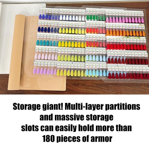 Nail Swatch Magnetic Acrylic Color Card Album Showing Proofing Tool N8S6 - Picture 8 of 13