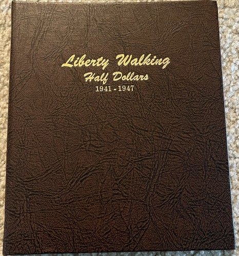 DANSCO COIN ALBUM #7161 WALKING LIBERTY HALF DOLLARS 1941-1947