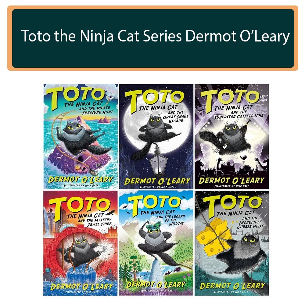 Toto the Ninja Cat Series 6 Books Set by Dermot O’Leary Pirate Treasure Hunt