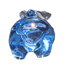 BACCARAT Crystal Spinning Rabbit Cornflower Blue-Mint Condition + Box-Pamphlet — photo 5