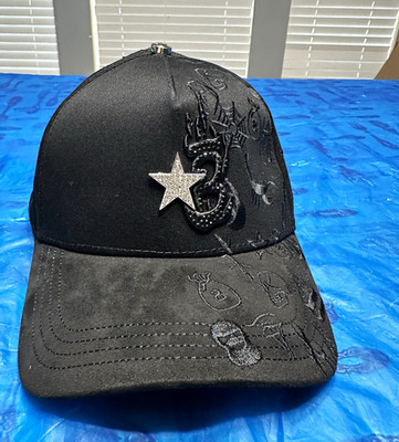 El Barbas Hats Black ''Look At Me'' Solid Adjustable Men's One Size Baseball Cap