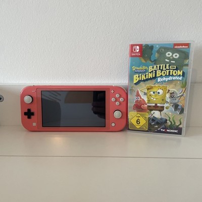 Nintendo Switch Lite 64GB Spielkonsole - Koralle (HDH-001) & Sponge Bob Sehr Gut