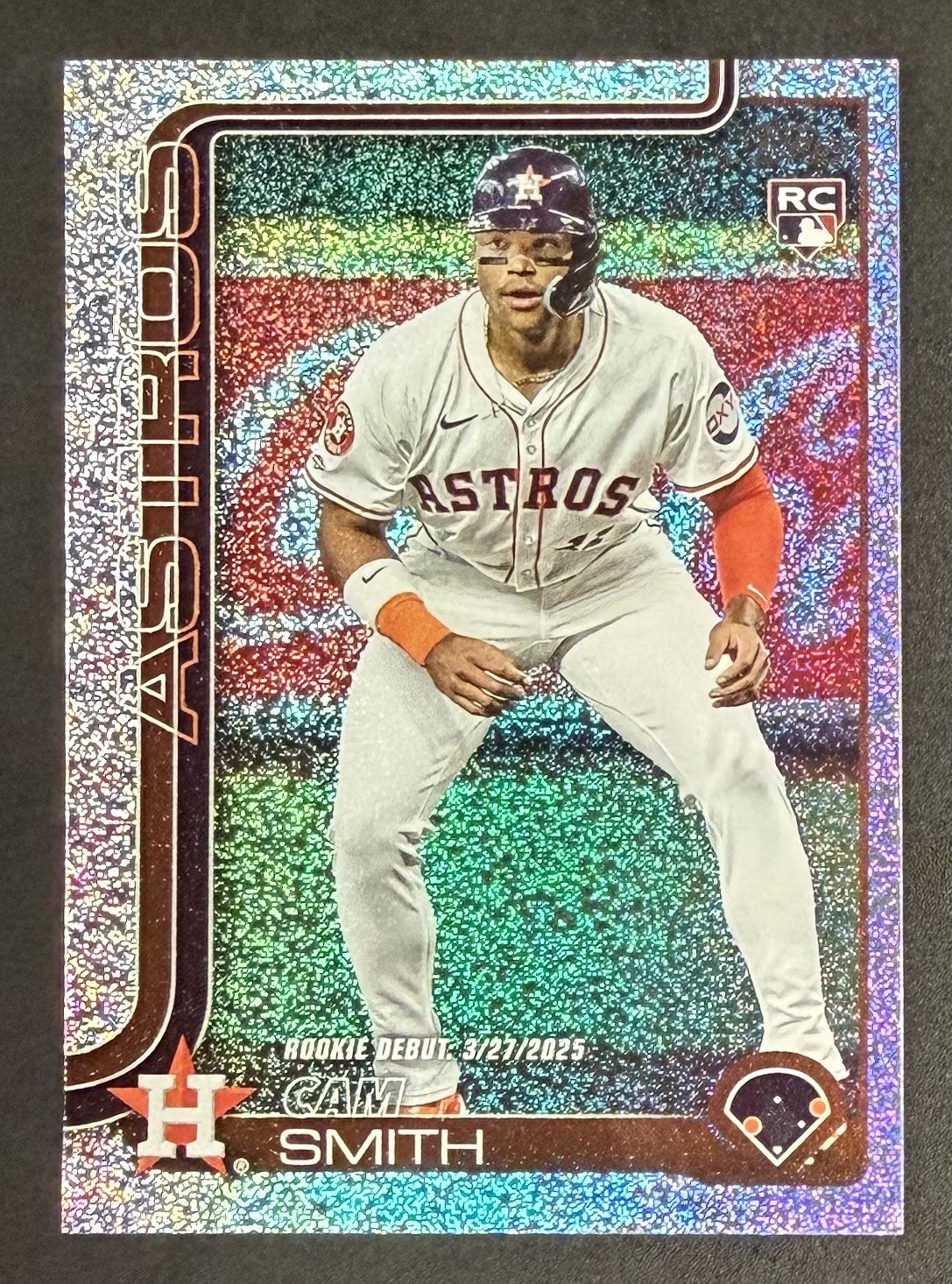 2025 Topps Update Cam Smith Rookie Debut Sand Glitter SP - Houston Astros