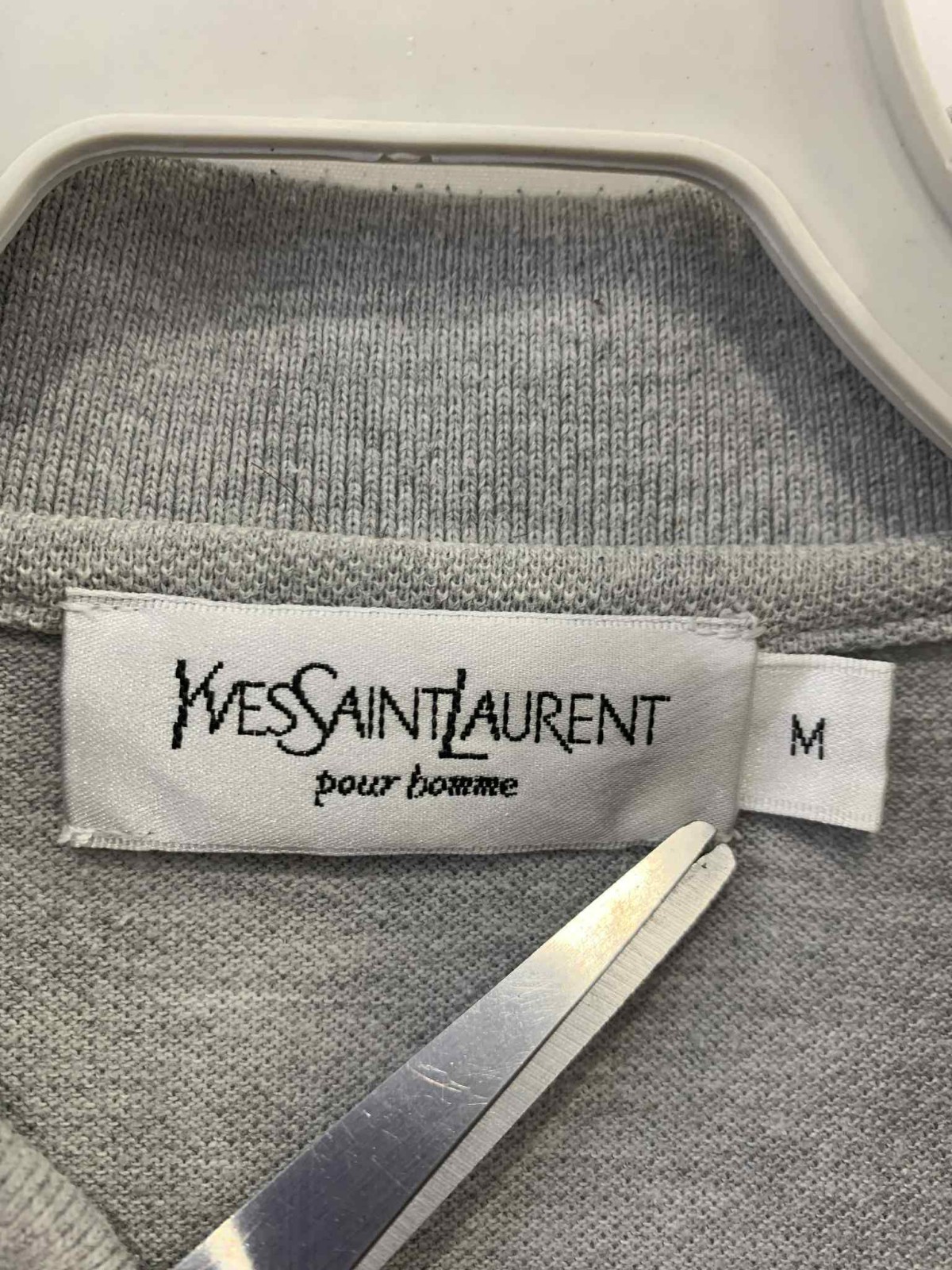 Yves Saint Laurent Pour Homme Polo Shirt Gray Siz… - image 3