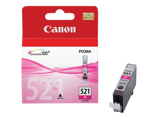 Canon Cli-521M - 2935B001 - Tinte Magenta - FüR Pixma Ip3600, Ip4700, MP540,-image