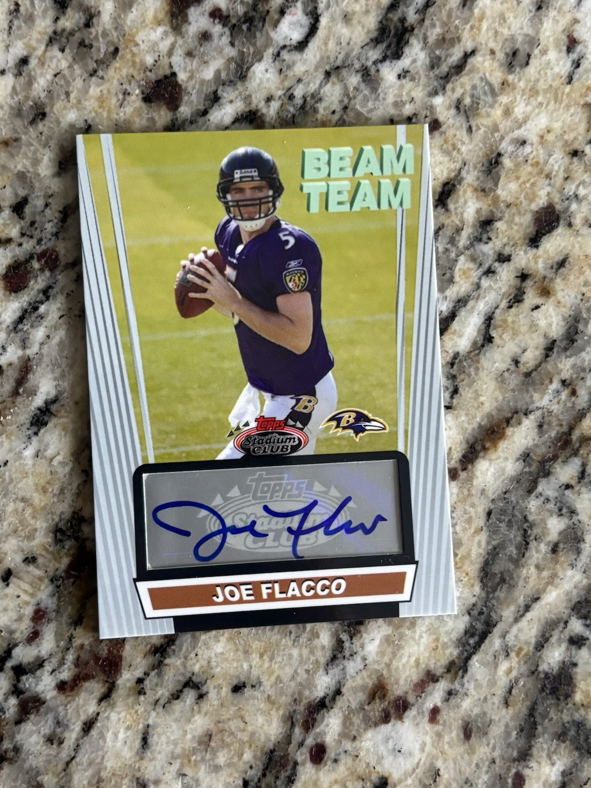 Joe Flacco Stadium Club Beam Team Autographs #BTAJF Base
