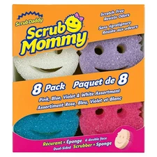 Scrub Mommy Dual-Sided Scrubber and Sponge, Variety Pack of 8