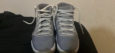 Jordan Air Jordan 11 Retro Cool Grey High-Top Leather Basketball Sneakers