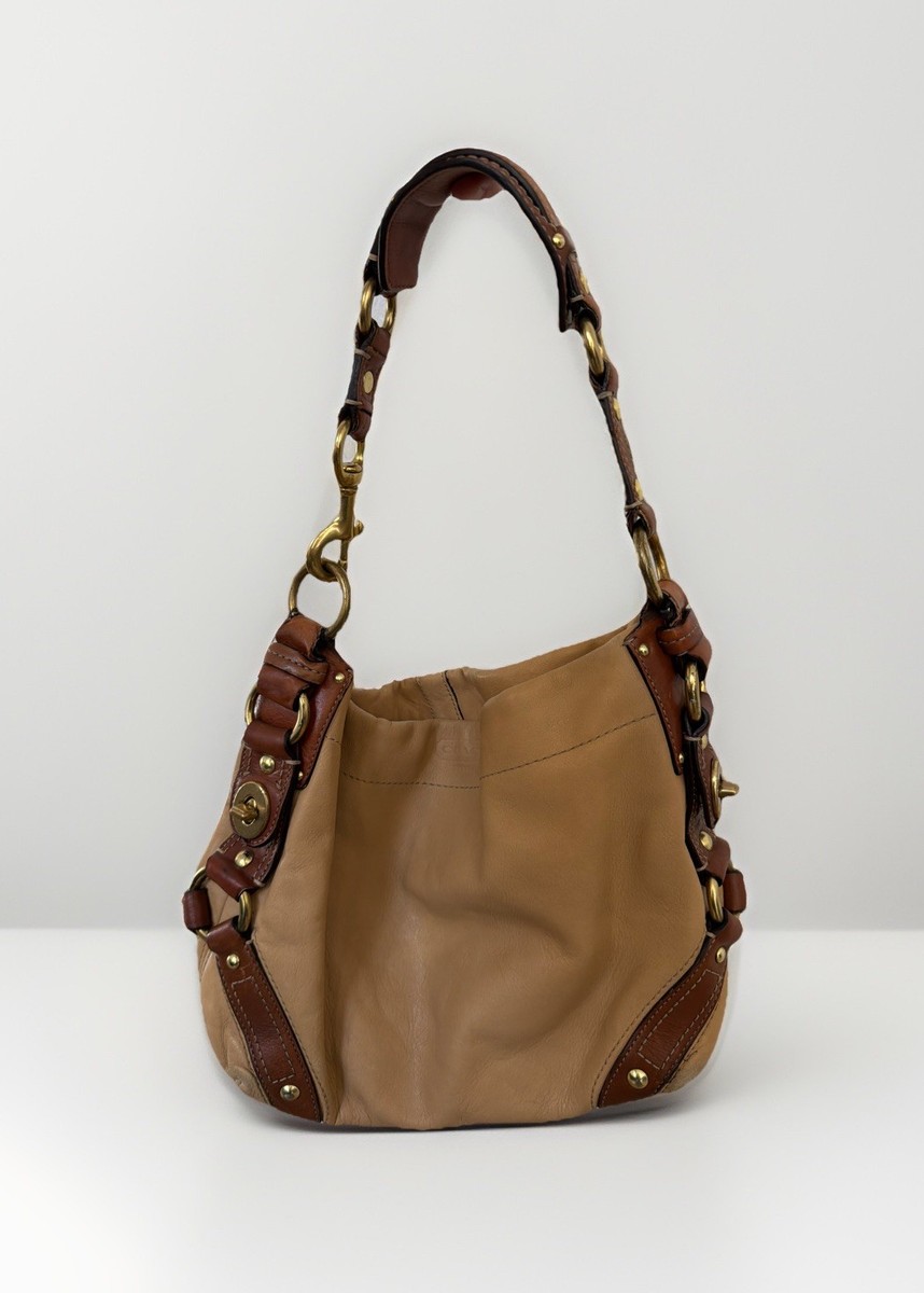COACH Y2K Vintage Carly Large Tan Slouchy Hobo Bag Leather