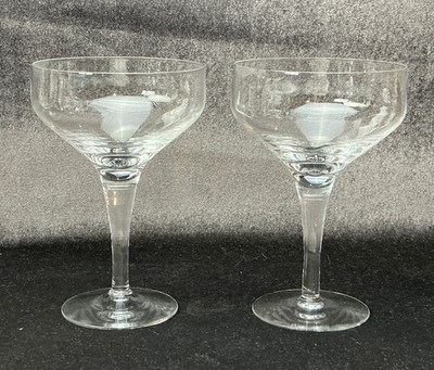 Pair of Orrefors Rhapsody Clear Champagne / Sherbert Glasses  Discontinued