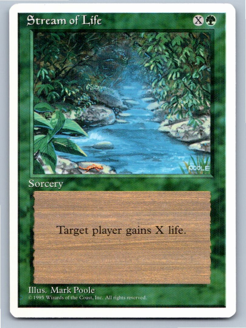 MAGIC: THE GATHERING STREAM OF LIFE FOURTH EDITION 156 COMMON LP A40411 FREE S&H