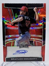 2025 Leaf Metal Baseball Braylon Doughty Guardians Red Auto 5/10
