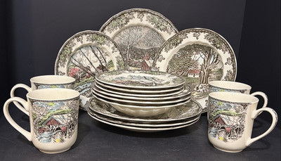 Johnson Brothers Bros Friendly Village 16 pcs, 4 pc Place Setting, Service for 4