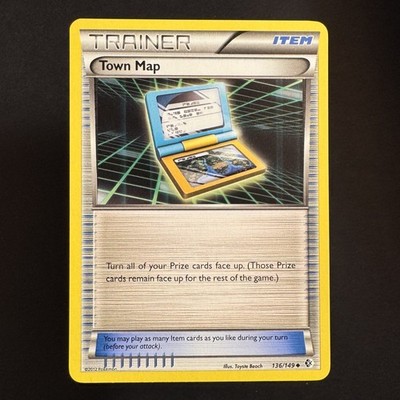 Town Map - 136/149 - Boundaries Crossed - Pokemon - Uncommon - Played