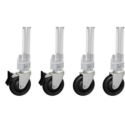 Eurobox-System Einsteckrollen-Set Outdoor Anthrazit 4 Stück