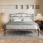 Full Size Metal Platform Bed Frame with Headboard and Footboard,Sturdy Slats ...