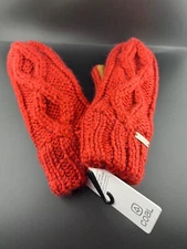 Coal Handmade Red Bobbie Mittens Teen or Women's