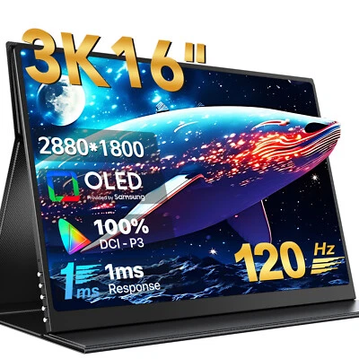 UPERFECT 16 Pollici OLED Monitor Portatile 3K Monitor Portatile Schermo 120Hz