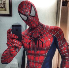 Classic Spider-Man Tobey Maguire Cosplay Costume Zentai Jumpsuit Bodysuit Suit