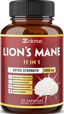 Mushroom Complex Supplement 5050mg Per Pill, 90 Caps, 11 Blend Lions Mane Reishi