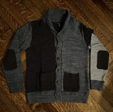 Gap Kids Boys Blue Cardigan 100 Cotton Sweater Size XXL/ 14-16