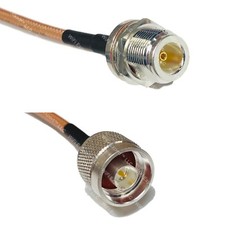 USA-CA RG400 N FEMALE BULKHEAD to N MALE Coaxial RF Pigtail Cable