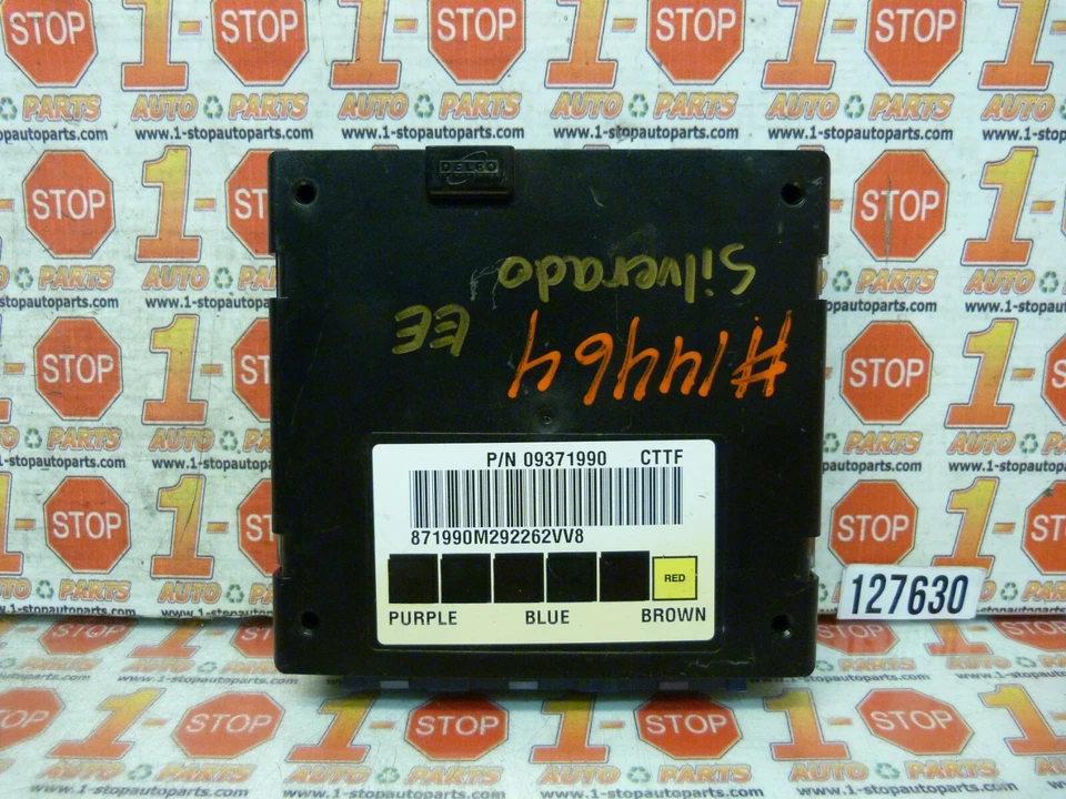 Módulo de control de carrocería Chevrolet Silverado 1500 2000 00 BCM BCU 09371990 CTTF OEM Foto 2 de 4