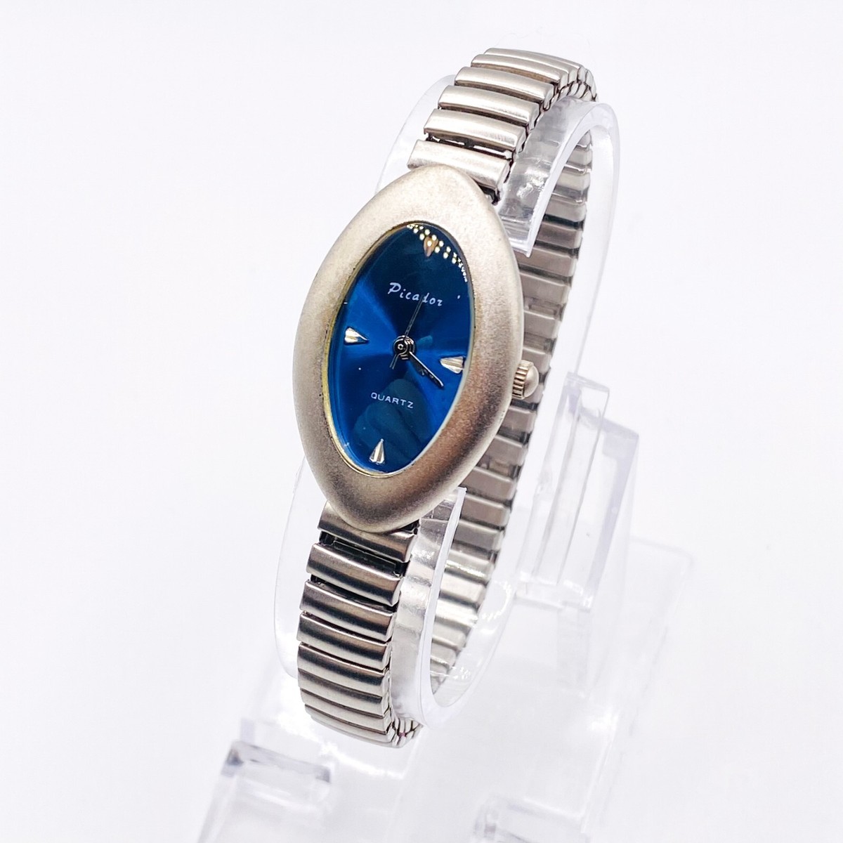 Vintage PICADOR Silver Tone Wrist Watch Quartz Electro Plated