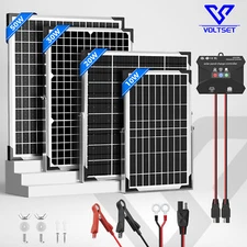 12V Solar Battery Trickle Charger 10W-50W Solar Panel Maintainer for Car RV Boat