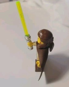 Vintage Lego Qui-Gon Jinn Minifigure Star Wars Episode 1 W/Lightsaber SW0027