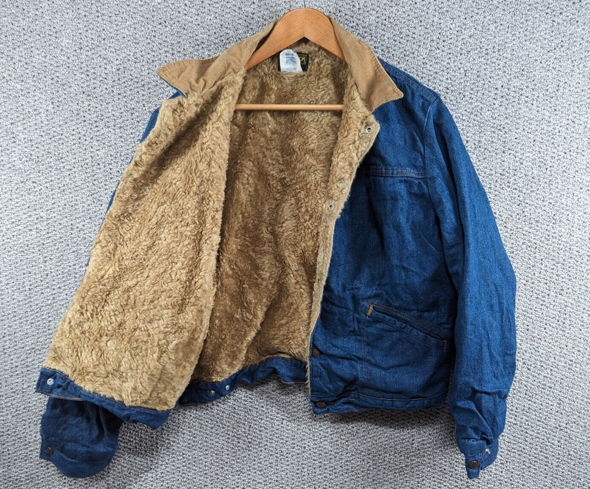MAVERICK Vintage Made in USA Denim Jean Sherpa Faux Lined MAVERICK Vintage Made in USA Denim Jean Sherpa Faux Lined