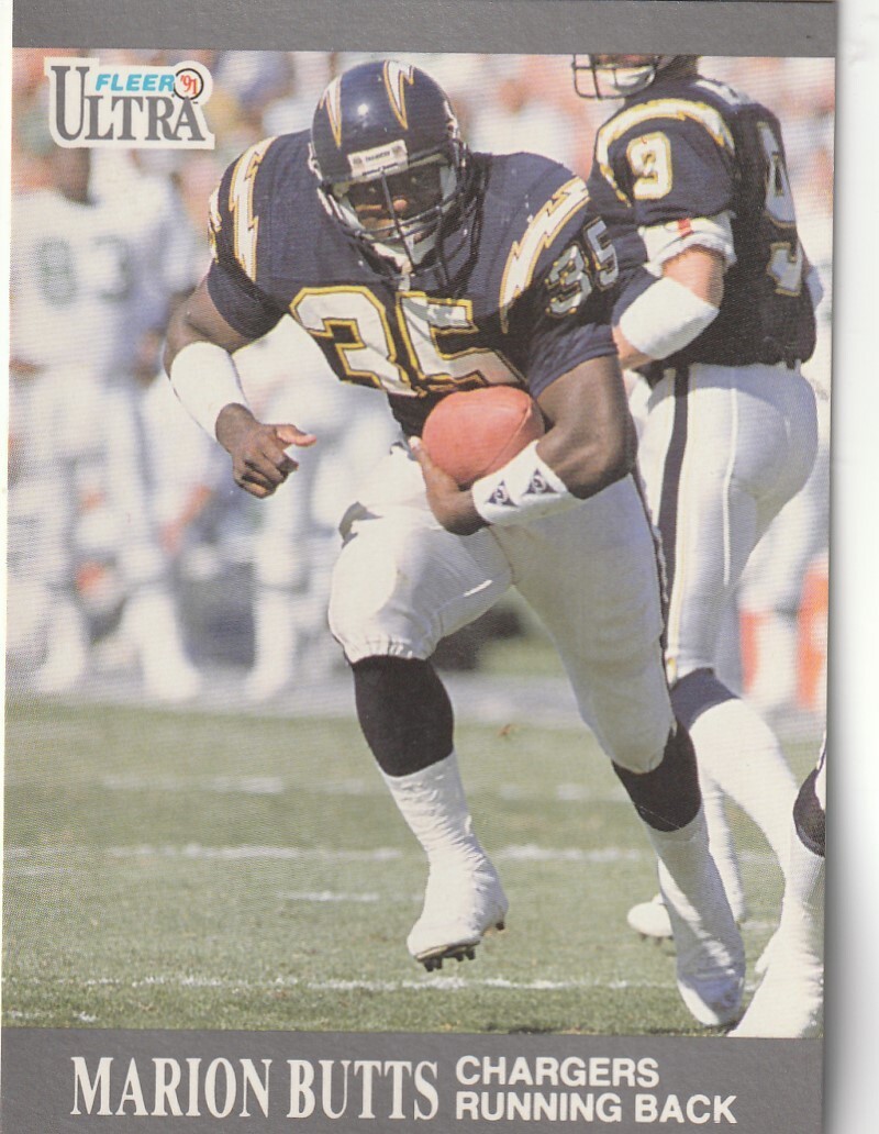 FREE SHIPPING-MINT-1991 Fleer Ultra Marion Butts #120 CHARGERS